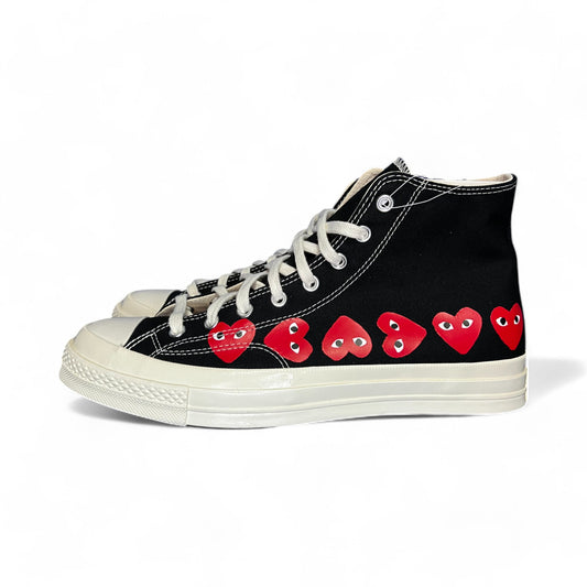 Converse Chuck Taylor All Star 70 Hi Comme des Garcons PLAY Multi-Heart Black