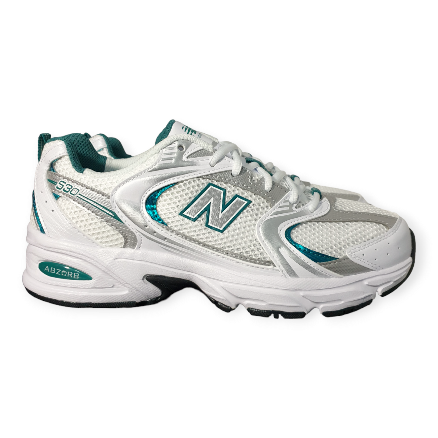 New Balance 530 White Silver Green