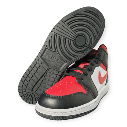 Nike Air Jordan 1 Mid Black Fire Red (GS)