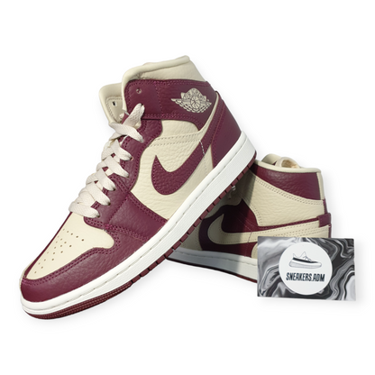 Nike Air Jordan 1 Mid SE Split Beach Cherrywood Red (W)