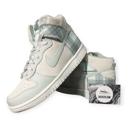 Nike Dunk High SE Tartan Plaid White Light Green (GS)