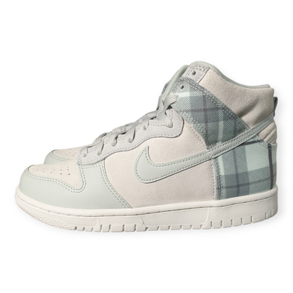 Nike Dunk High SE Tartan Plaid White Light Green (GS)