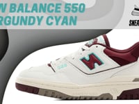 New Balance 550 Burgundy Cyan