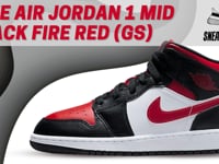 Nike Air Jordan 1 Mid Black Fire Red (GS)