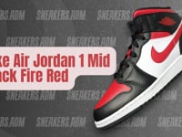 Nike Air Jordan 1 Mid Black Fire Red